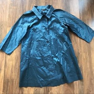 Rozae Nichols iridescent silk trench coat